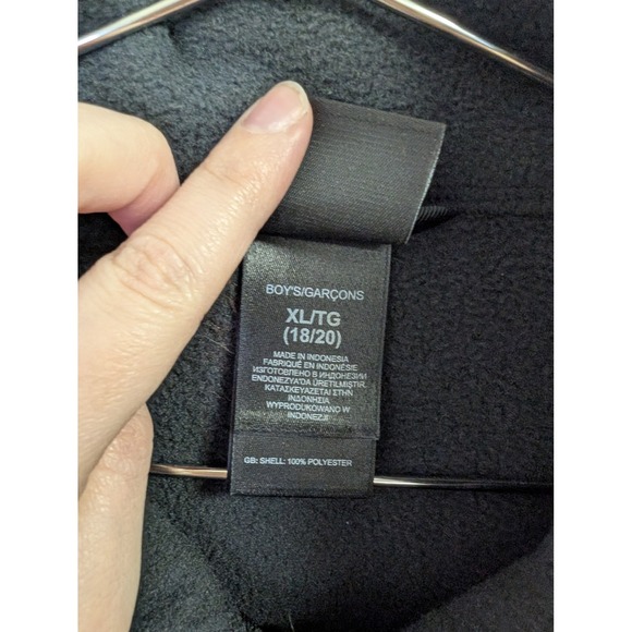 The North Face Boys Fleece Jacket Full Zip Lightweight Outdoors Black XL - Picture 5 of 8